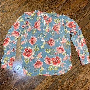 Loft blouse with ruffles on sleeve